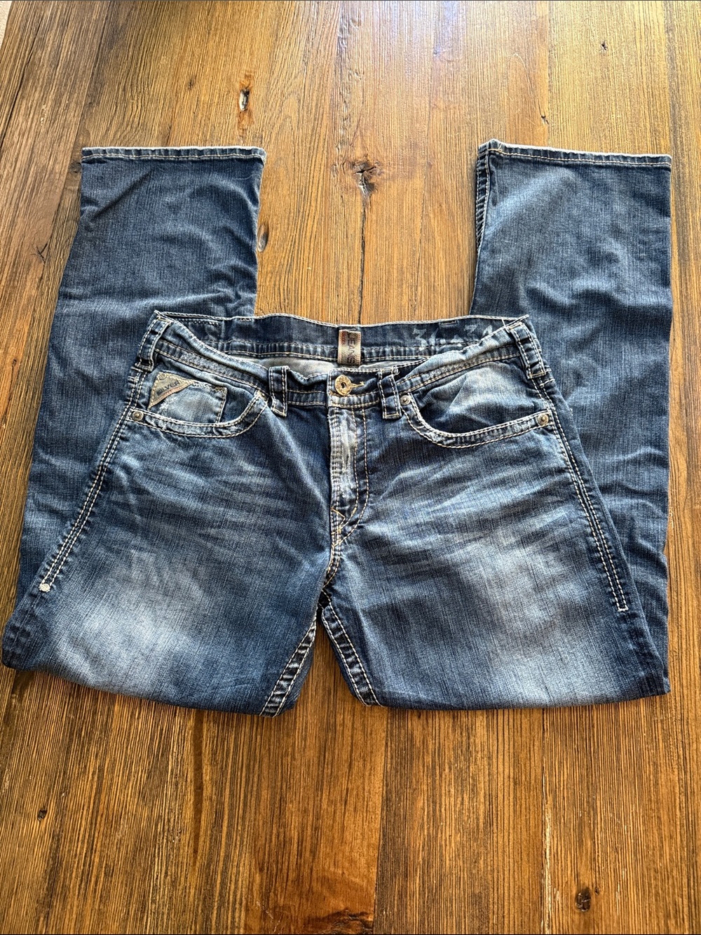 Silver Jeans Men's Faded Blue Straight Leg Jeans